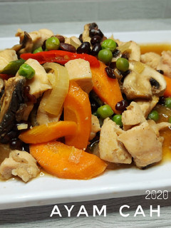 Foto resep Ayam Cah Tausi