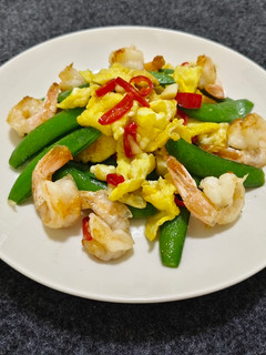 甜豆蝦仁炒蛋(簡單料理) 的食譜成品照片