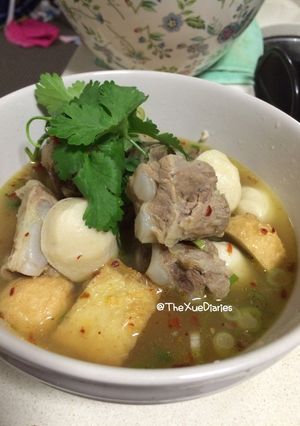 Foto resep Sup Iga Babi Asam Pedas | Hot & Sour Pork Ribs Soup |