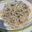 Pasta con camarones 🦐