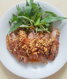 tôm tích cháy tỏi