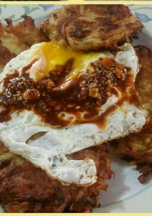 Una foto de Tortitas de papa rallada