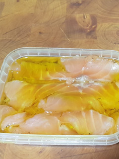 Una foto de Salmón ahumado casero