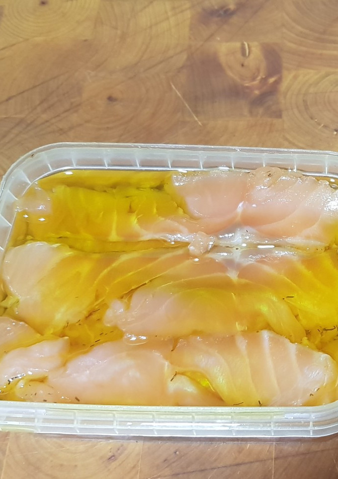 Una foto de Salmón ahumado casero