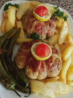 صورة لوصفة افخاذ الدجاج محشية بالأرز