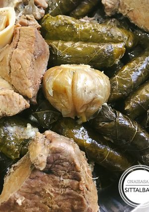 صورة لوصفة ورق عنب باللحمة والأرز