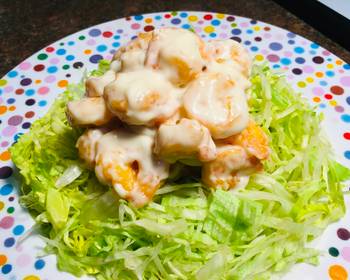 Fresh, Cooking Recipe Crispy Shrimp with Mayonnaise Sauce Savory Delicious