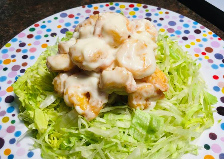 Crispy Shrimp with Mayonnaise Sauce