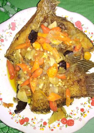 Foto resep Tumis gurame pedas asam.