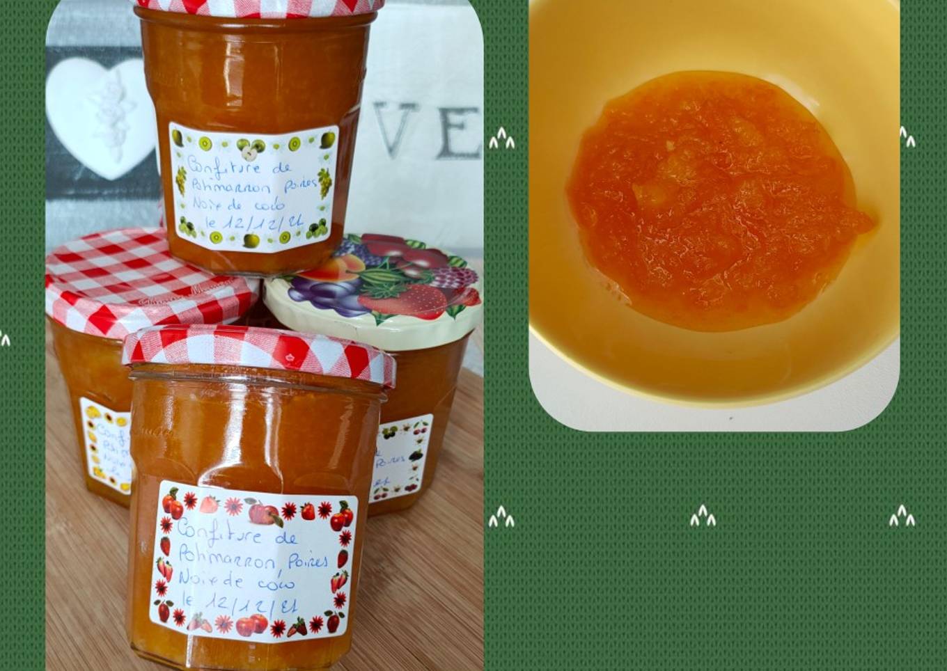 Confiture de potimarron, poires et noix de coco