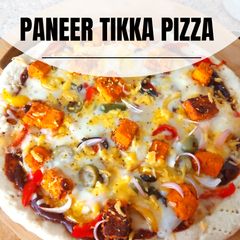 A picture of Paneer Tikka pizza.