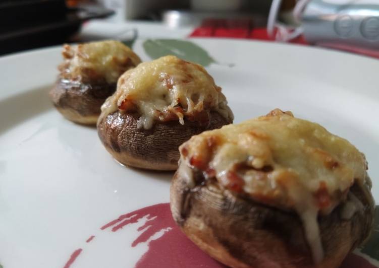 🍄 Champiñones rellenos de jamón y queso
