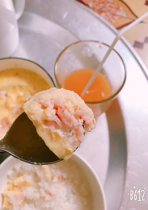 Hình của món Trứng hấp tôm.