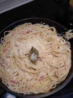 Una foto de Espaguetis (Spaghettis) carbonara