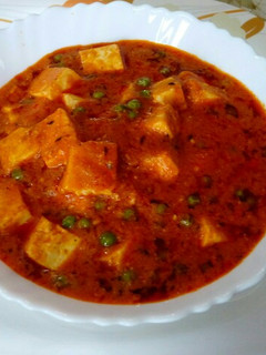 A picture of Matar paneer Masala.