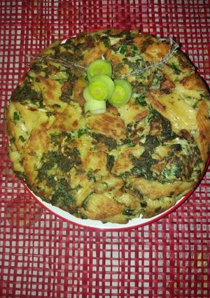 Una foto de *Tortilla de fideos y verduras*