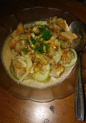 Foto resep Lontong Tahu Baso Saus Kacang