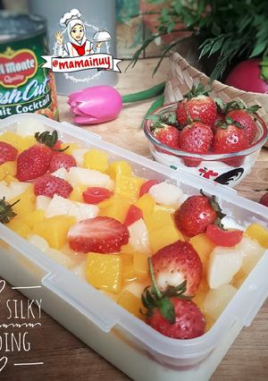 Foto resep Fruity Silky Pudding aka puding sutra toping buah