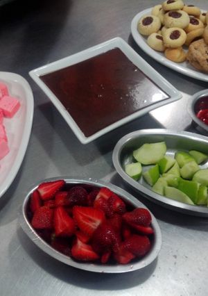 Una foto de Fondue de chocolate