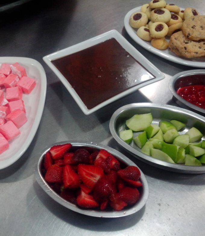 Una foto de Fondue de chocolate