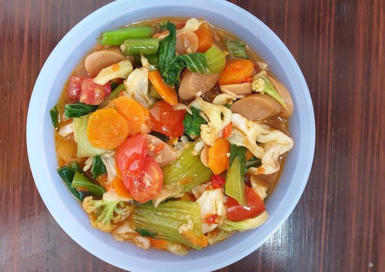 Resep Capjay kuah pedas Jadi, Enak