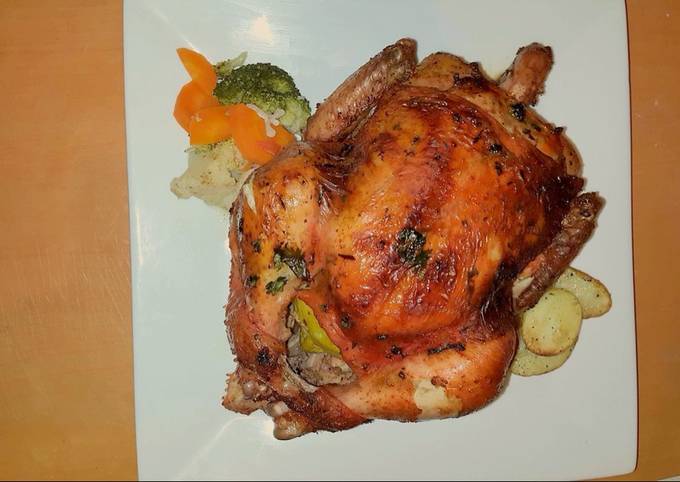 Simple Way to Prepare Homemade Lemon Roast Chicken