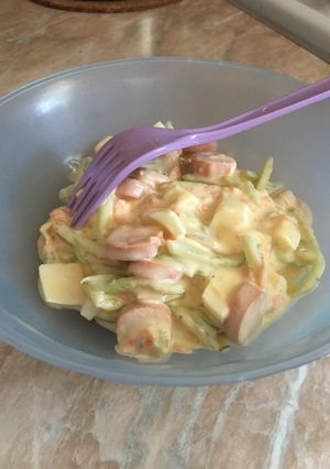 Virslis-tojásos saláta recept fotója