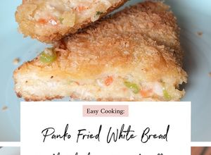 Foto resep Easy Cooking: Panko Fried White Bread With Chicken Ragout (Indonesian Style) Filling