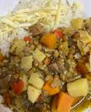 Guiso de lentejas fácil con carne