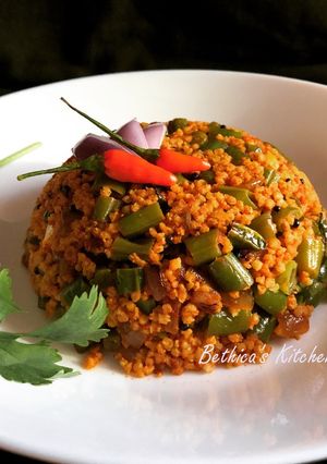 A picture of Beans Foxtail Millet Stir Fry.