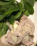 Рулет из индейки с сыром Фета и прованскими травами