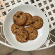 Vegan chocolate chip & hazelnut cookies