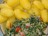 Irish potatoes and vegetable omelette