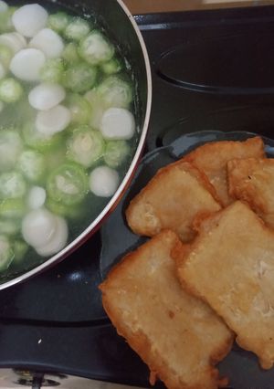 Foto resep Sayur Bening Oyong Soun Bakso Ikan + Tempe Tepung