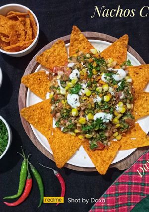 A picture of Nachos Corn Chaat.