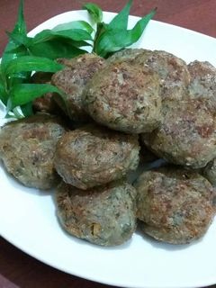 Hình của món Chả Cá chiên xù và chả chiên.