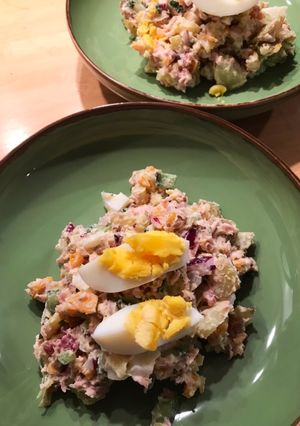 Une photo de Salade de pommes de terre à la japonaise