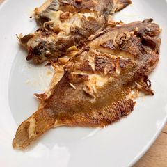 A picture of Pan-seared butter soy sauce Lemon sole fish🐟.