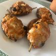 Berenjenas rellenas asadas y gratinadas en airfryer