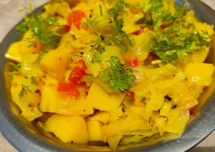 Recipe of Award-winning Cabbage potatoes and green chillies nu rasilu shake