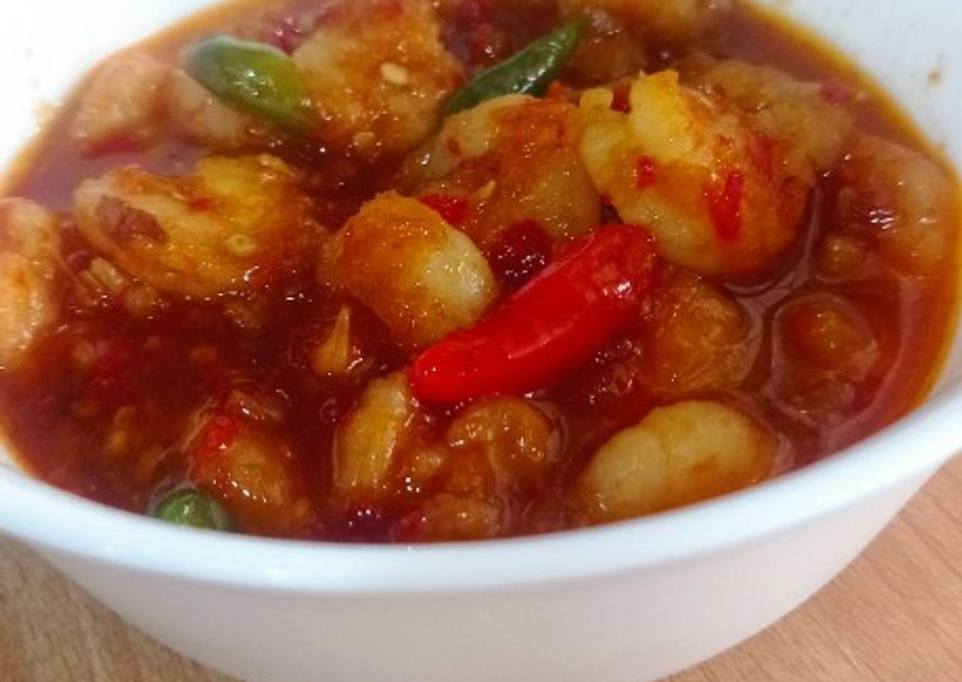 Udang asam manis pedas