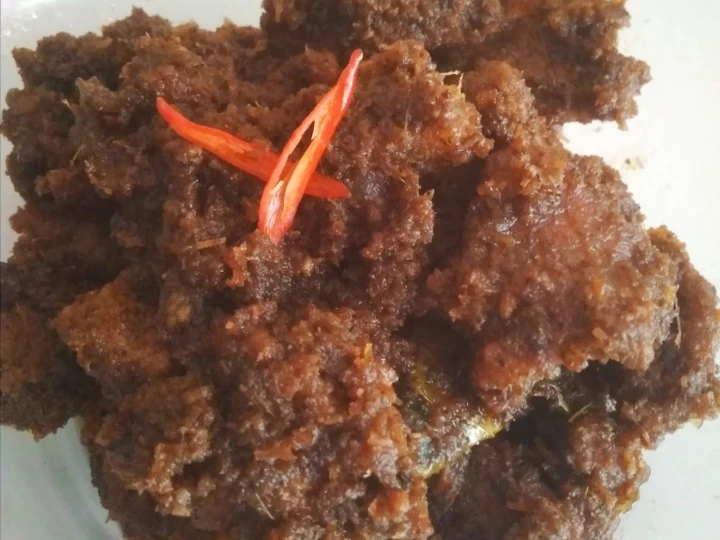 Cara Gampang Membuat Resep Rendang daging kelapa sangrai yang Lezat Sekali Anti Ribet, Menggugah Selera