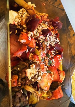Céklás Zelleres MelengetőTepsisCucc recept fotója