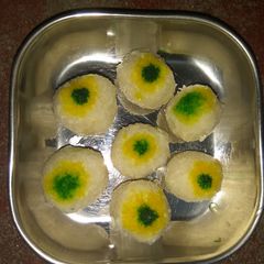 A picture of Gulkand Stuffed coconut petha Laddoo.