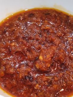 A picture of Spicy red chutney.