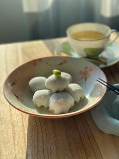 創意甜點 <大福> 毛豆紅豆泥大福 的食譜成品照片