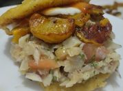 Una foto de arepa de plátano sin harina de maiz