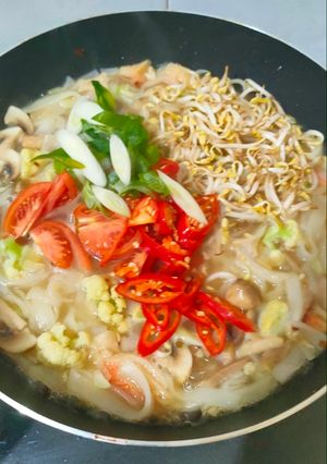 Foto resep Kwetiaw kuah baso & crabstick