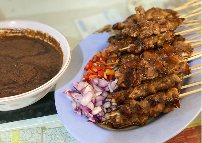 Cara Gampang mengolah Sate Ayam Bumbu Kacang Anti Gagal