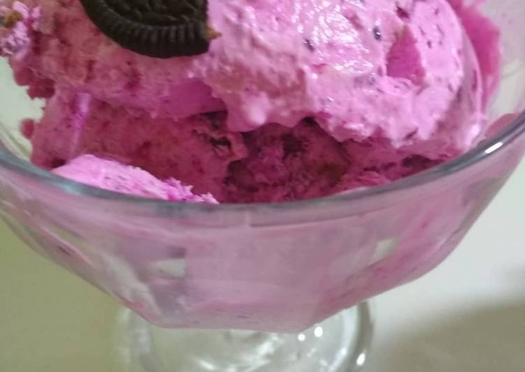 Resep Ice cream buah naga Anti Gagal